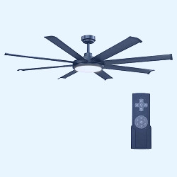Parrot Uncle Kaitylyn 60 in. Matte Black Downrod Mount LED Ceiling Fan with  Light and Remote Control F6105110V - The Home Depot